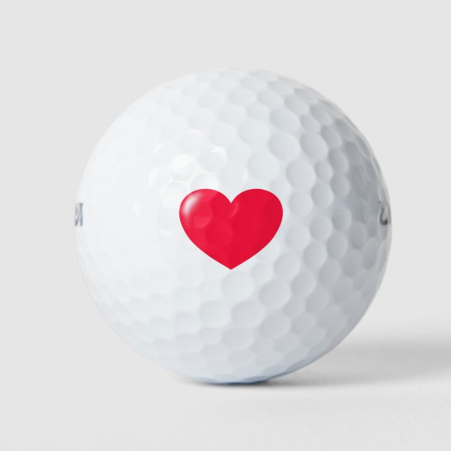 Lil Red Heart Golf Balls (Front)