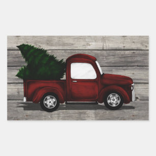 Lil Red Truck Rectangular Sticker