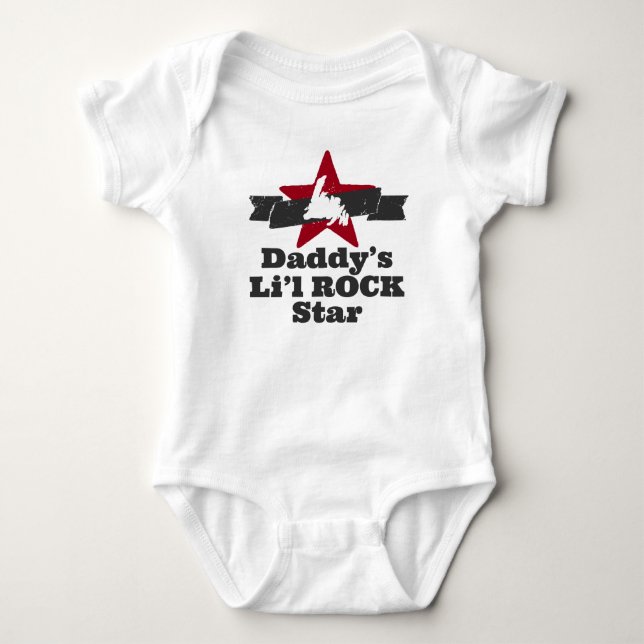 Li'l ROCK Star (Daddy's) Baby Bodysuit (Front)
