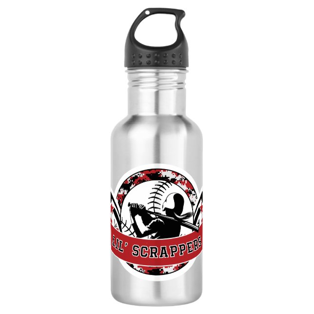 Lil Scrappers Water Bottle (18 oz), Stainless (Front)