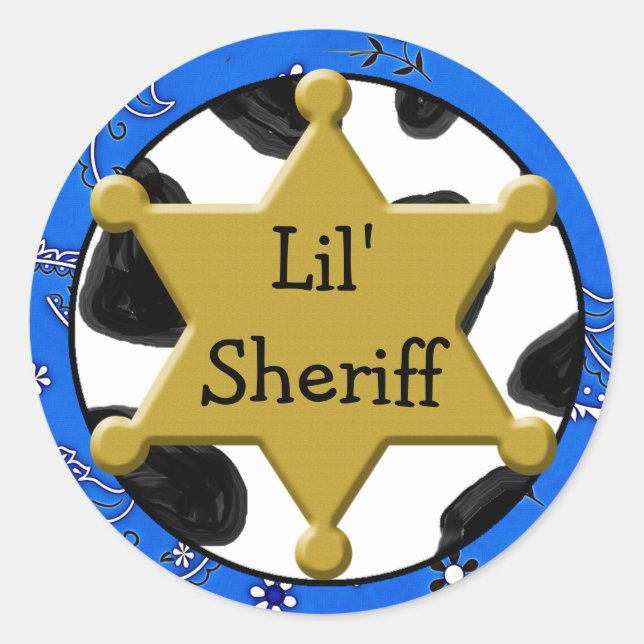 Lil Sheriff Badge Sticker (Front)