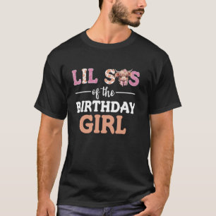 Lil Sis Of The Birthday Girl Highland Cow Grandma T-Shirt