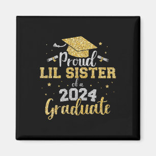 Lil Sister Cl Of 2024 Graduate Senior Graduation Magnet