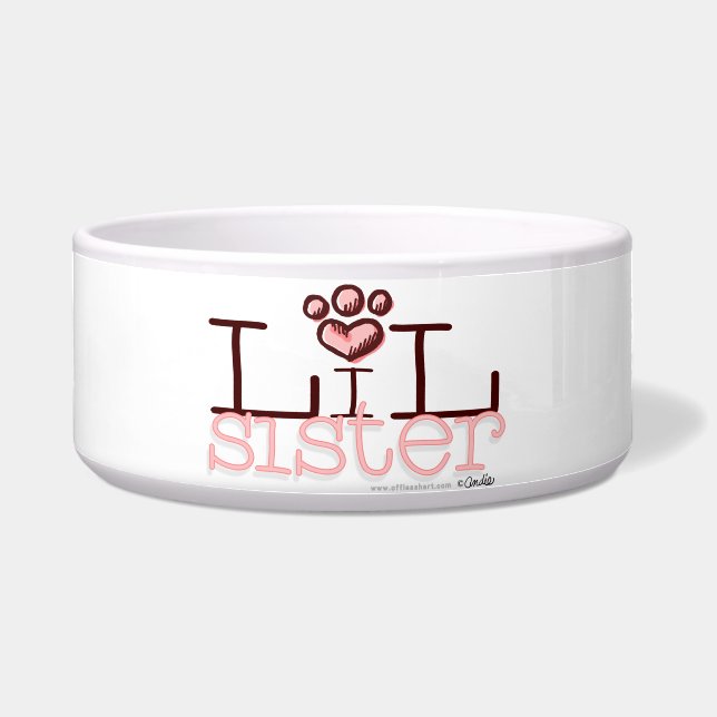 Lil Sister Pink Paw Print (Front)