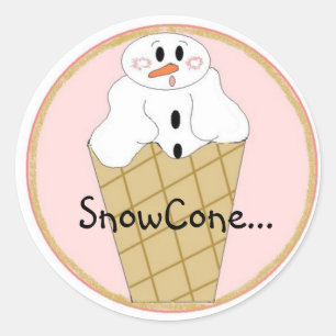 Lil' Snowcone Classic Round Sticker