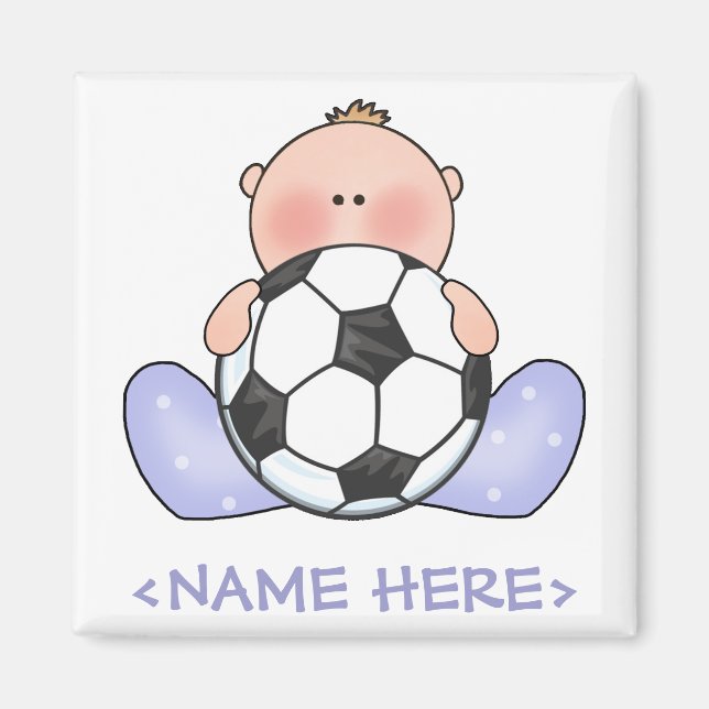 Lil Soccer Baby Boy Magnet (Front)