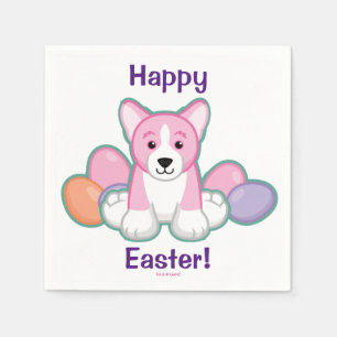 Lil Spring Corgi Pattern Napkin