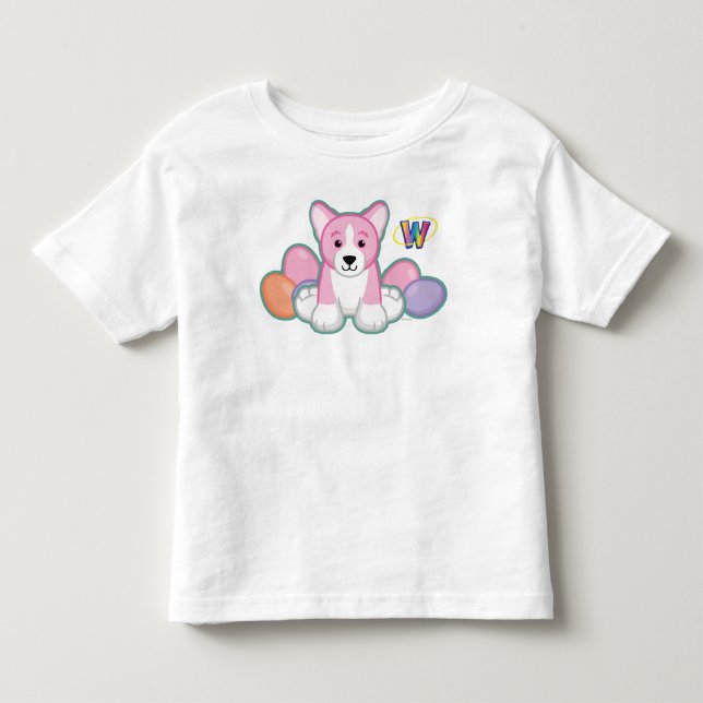 Lil Spring Corgi Pattern Toddler T-Shirt (Front)