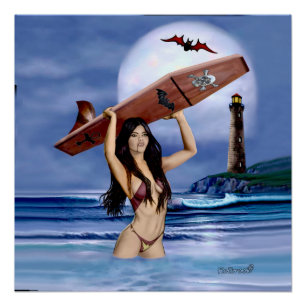 LIL' Surfer Ghouls Just Wanna Have Fun in the Sun Poster