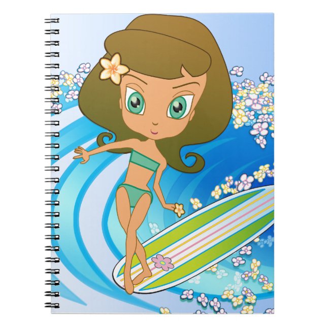 Lil' Wahine Wave Writer Notebook (Front)