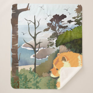 LIL WEATHER  Chow -Sherpa Blanket in 3 sizes
