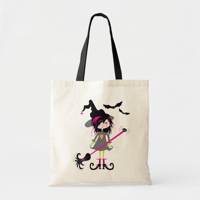 Lil' Witch Halloween Trick or Treat Bag (Front)