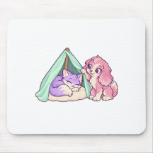 Lila and Peaches Blanket Fort Mousepad