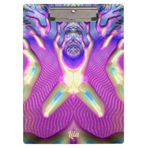 LILA ~ BIZARRE 3D! ~ Blue Yellow Pink original ~ Clipboard