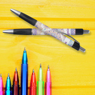 Lila Flower Mandala Colourful pattern personalised