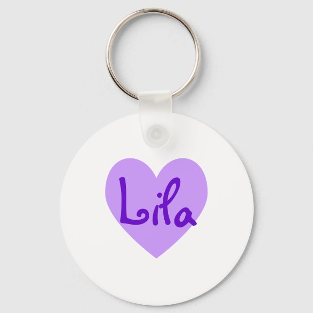 Lila in Purple Key Ring (Front)