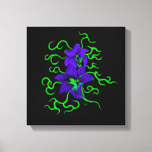 lila Lilie Blume Canvas Print