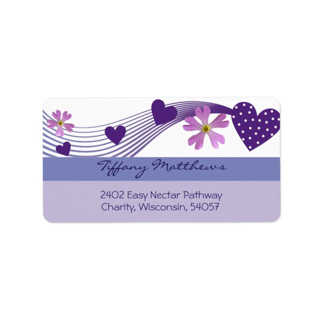 Lila malva heart Label (Front)