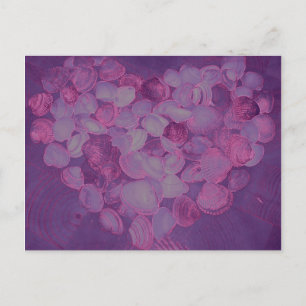 Lila Muschelherz Postcard
