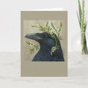 Lila the raven card (vertical
