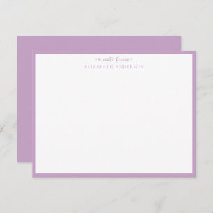 Lilac 'A Note From' Classic Border Note Card