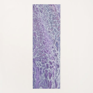 Lilac Acrylic Pouring Abstract Fluid Art  Yoga Mat