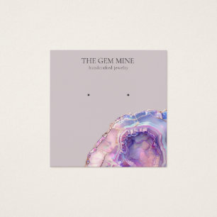 Lilac Agate Jewellery Earring Profile Card
