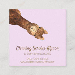 lilac Alpaca Square Business Card