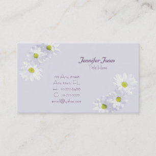 Lilac and Daisy  Floral Business Card