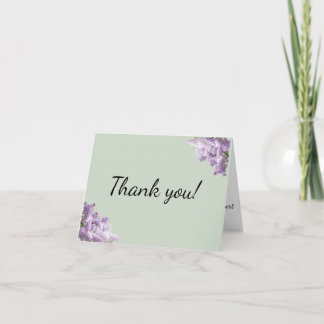 Lilac and Earthy Sage Thank You Card