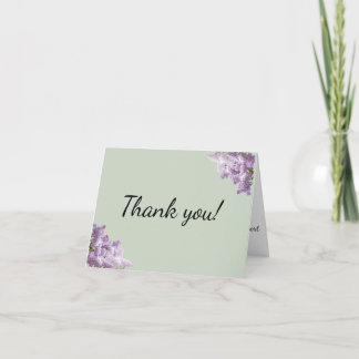 Lilac and Earthy Sage Thank You Card