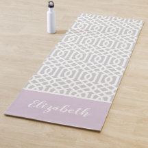 Lilac and Grey Trellis Monogram | Editable Colours
