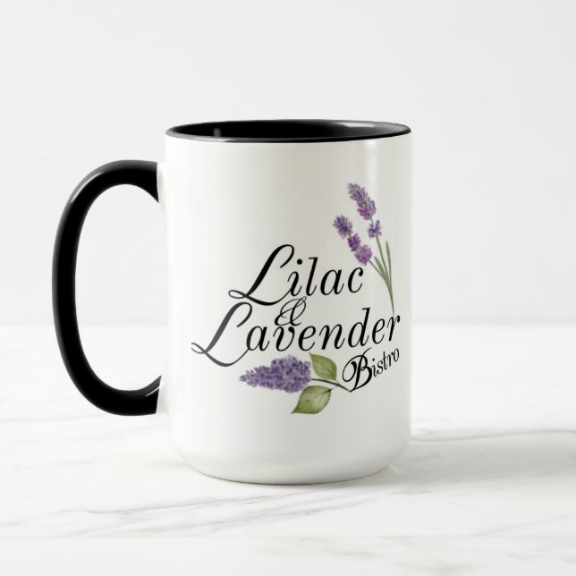 Lilac and Lavender Bistro Mug (Left)
