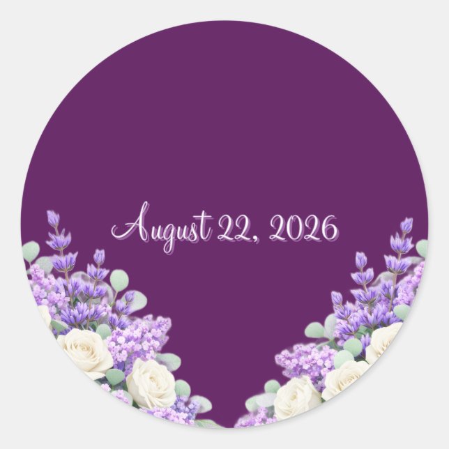 Lilac and Lavender Celebration Stickers (Front)