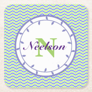 Lilac and Lime Monogram Coaster Templates