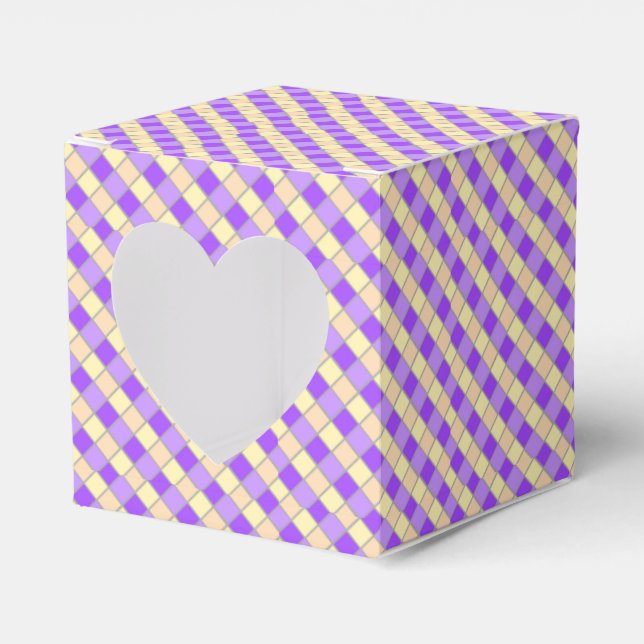 Lilac and Peach Favour Box (Front Side)
