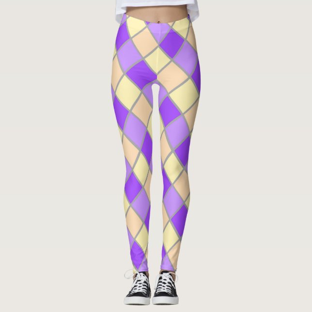 Lilac and Peach Leggings (Front)