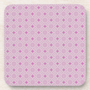 Lilac and Pink Circle Geo Repeat Pattern Coaster