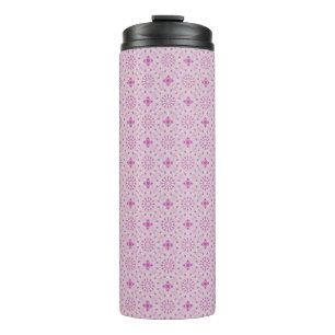 Lilac and Pink Circle Geo Repeat Pattern Thermal Tumbler