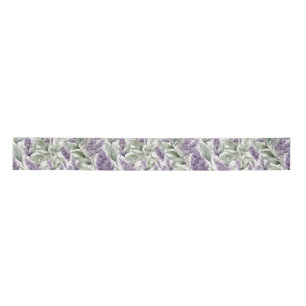 Lilac and Sage floral decoupage Satin Ribbon