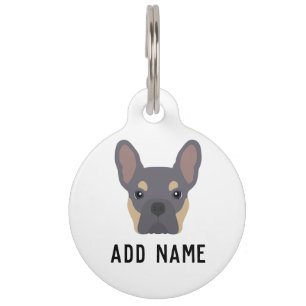 Lilac and Tan French Bulldog Pet Tag