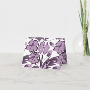 Lilac and violet flowers. card