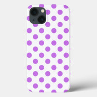 Lilac and white polka dots Case-Mate iPhone case