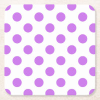 Lilac and white polka dots