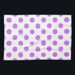 Lilac and white polka dots tea towel<br><div class="desc">Lilac and white polka dots</div>