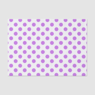 Lilac and white polka dots tissue paper