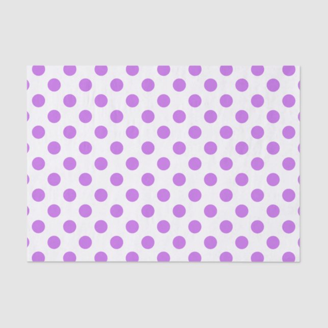 Lilac and white polka dots tissue paper (Front)