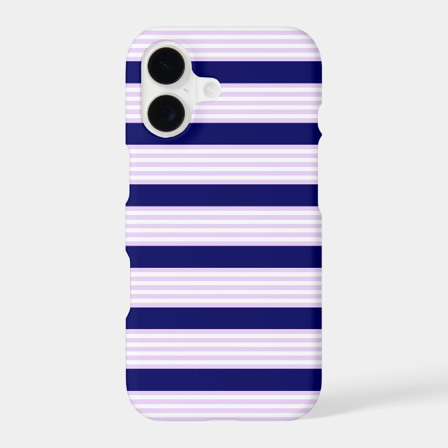 Lilac and white stripes pattern with navy blue (Back)