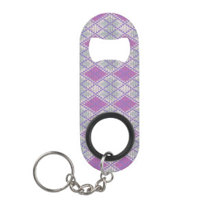 LILAC ARGYLE KNIT Bottle Opener + Keychain