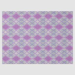 LILAC ARGYLE KNIT Tissue Paper